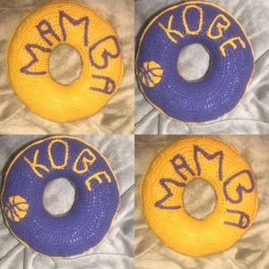 Kobe inspired donut pillow